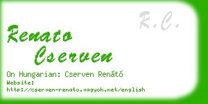 renato cserven business card