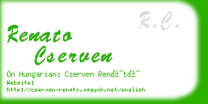 renato cserven business card